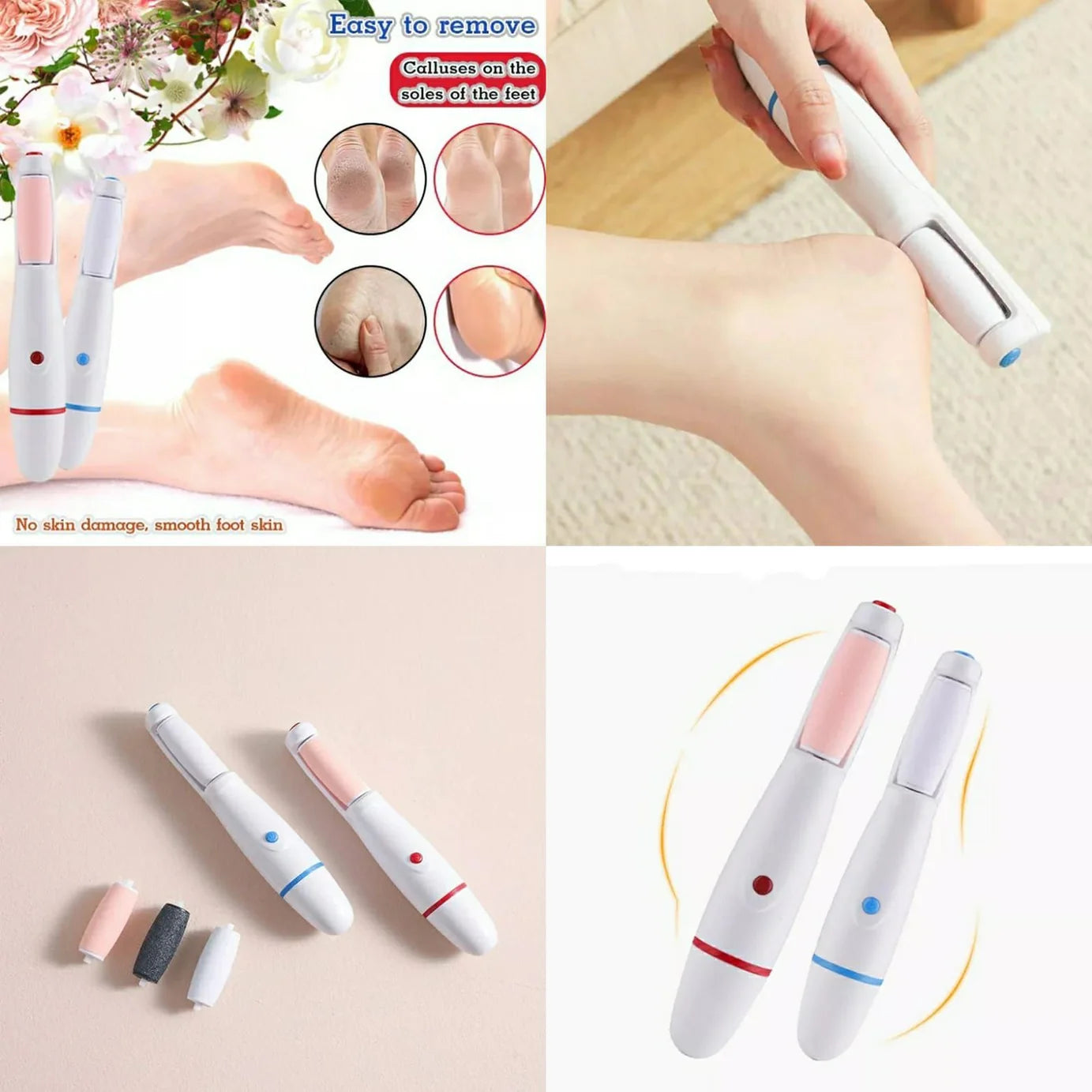 Rechargeable Electric Pedi Foot Filer Effective Callus Remover For Soft Smooth Feet.