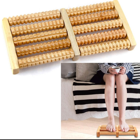 Traditional Wooden Roller Foot Massager.