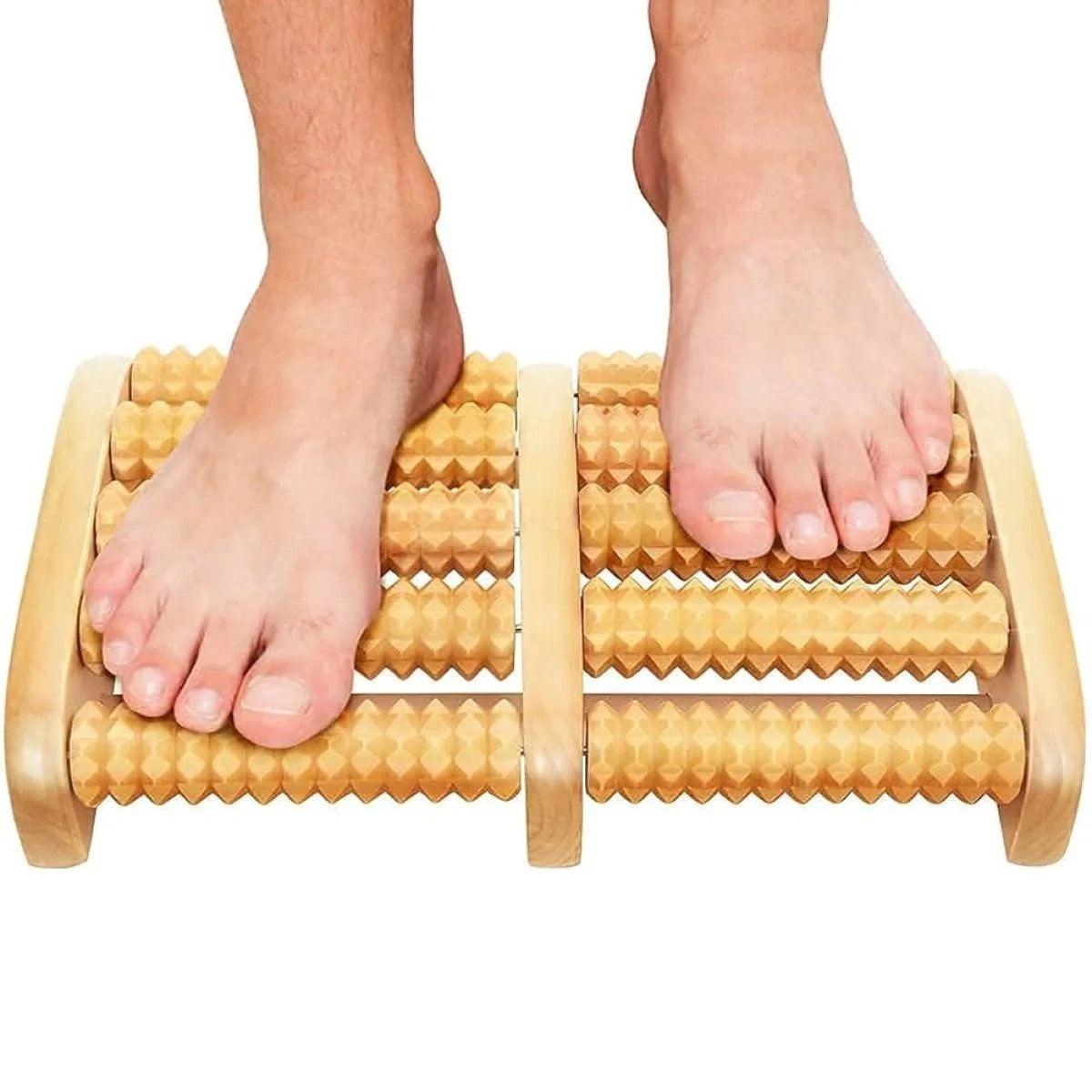 Traditional Wooden Roller Foot Massager.