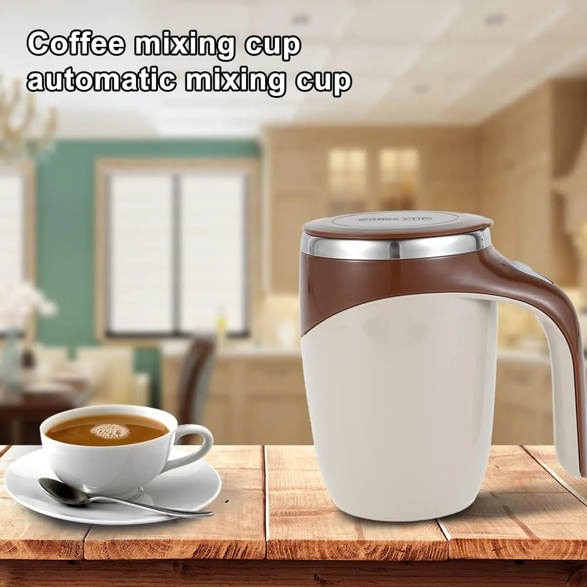380mL Self Stirring Mug with Lid.